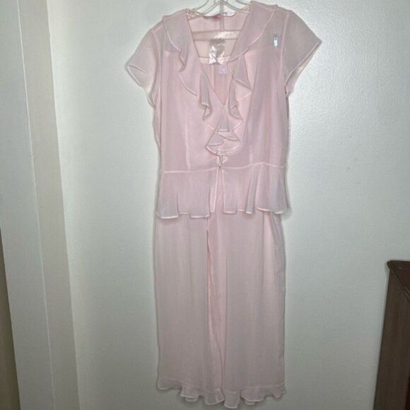 Vintage Victoria’s Secret Pink Sheer Lace Pajama Set med Y2k 2000s fairy-core - Picture 2 of 8
